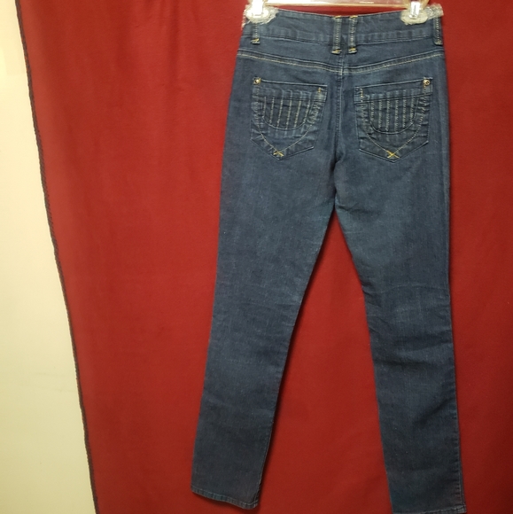 Hip Jeans- dark wash- mid rise- gold trim- boot cut-Sz.1-nwot - Picture 9 of 9